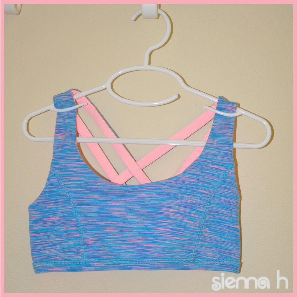 Ivivva Blue/Pink Reversible Vitality Sports Bra